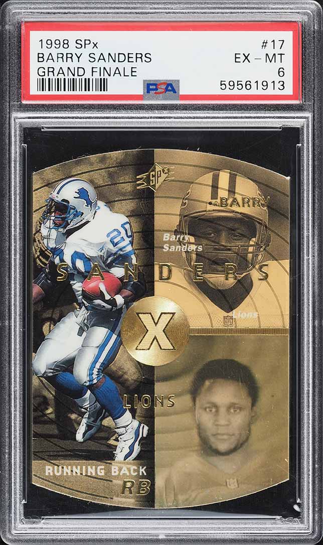 1998 SPx Grand Finale Barry Sanders #17 PSA 6 EXMT - Photo 1