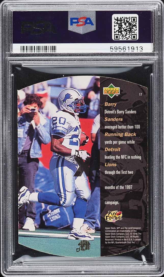 1998 SPx Grand Finale Barry Sanders #17 PSA 6 EXMT - Photo 2