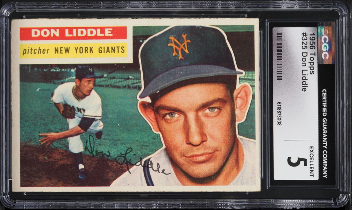 1956 Topps Don Liddle #325 CGC 5 EX