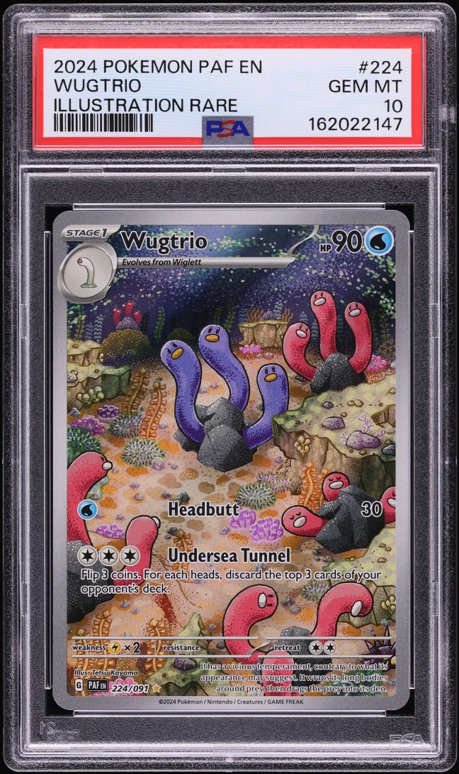 2024 Pokemon Scarlet & Violet Paldean Fates IR Wugtrio #224 PSA 10 GEM MINT