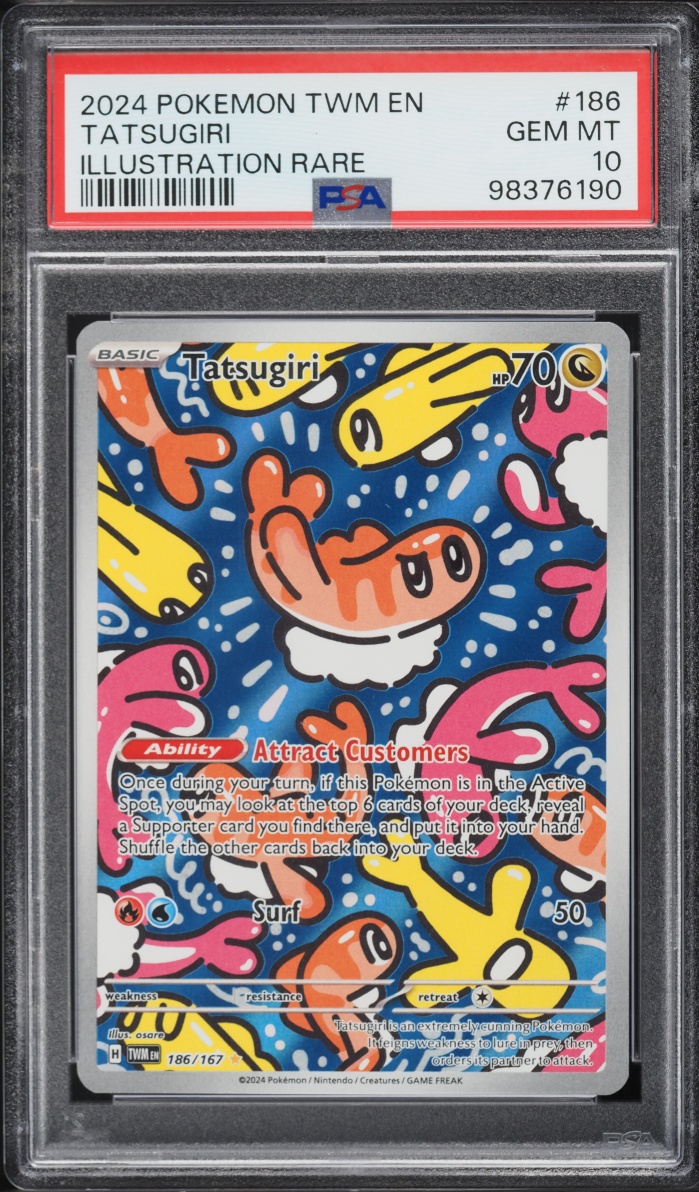 2024 Pokemon Scarlet & Violet Twilight Masquerade IR Tatsugiri #186 PSA 10 GEM MINT