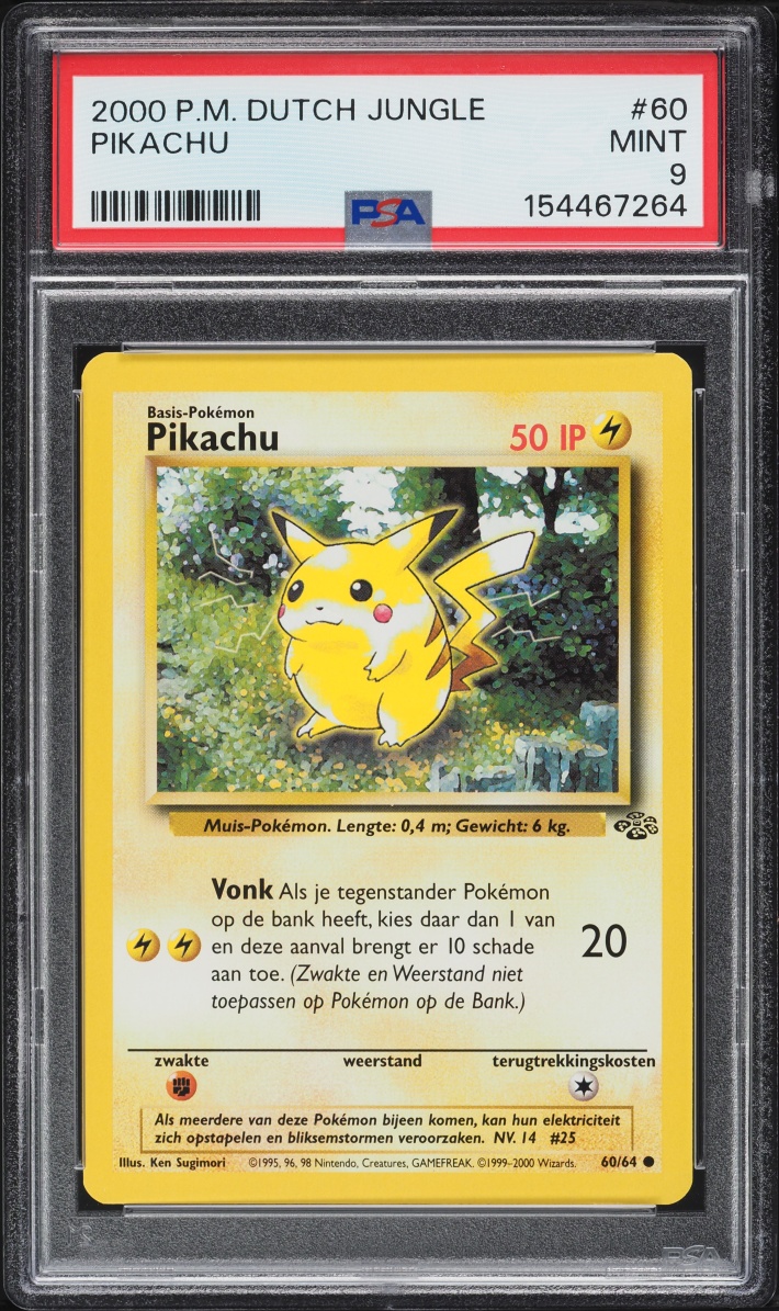 2000 Pokemon Dutch Jungle Pikachu #60 PSA 9 MINT