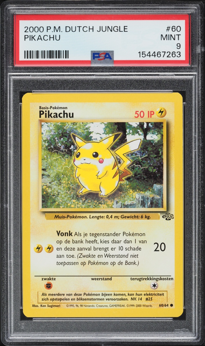 2000 Pokemon Dutch Jungle Pikachu #60 PSA 9 MINT