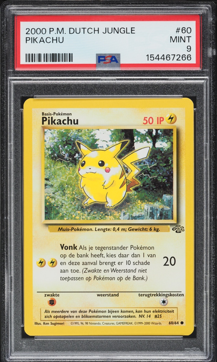 2000 Pokemon Dutch Jungle Pikachu #60 PSA 9 MINT