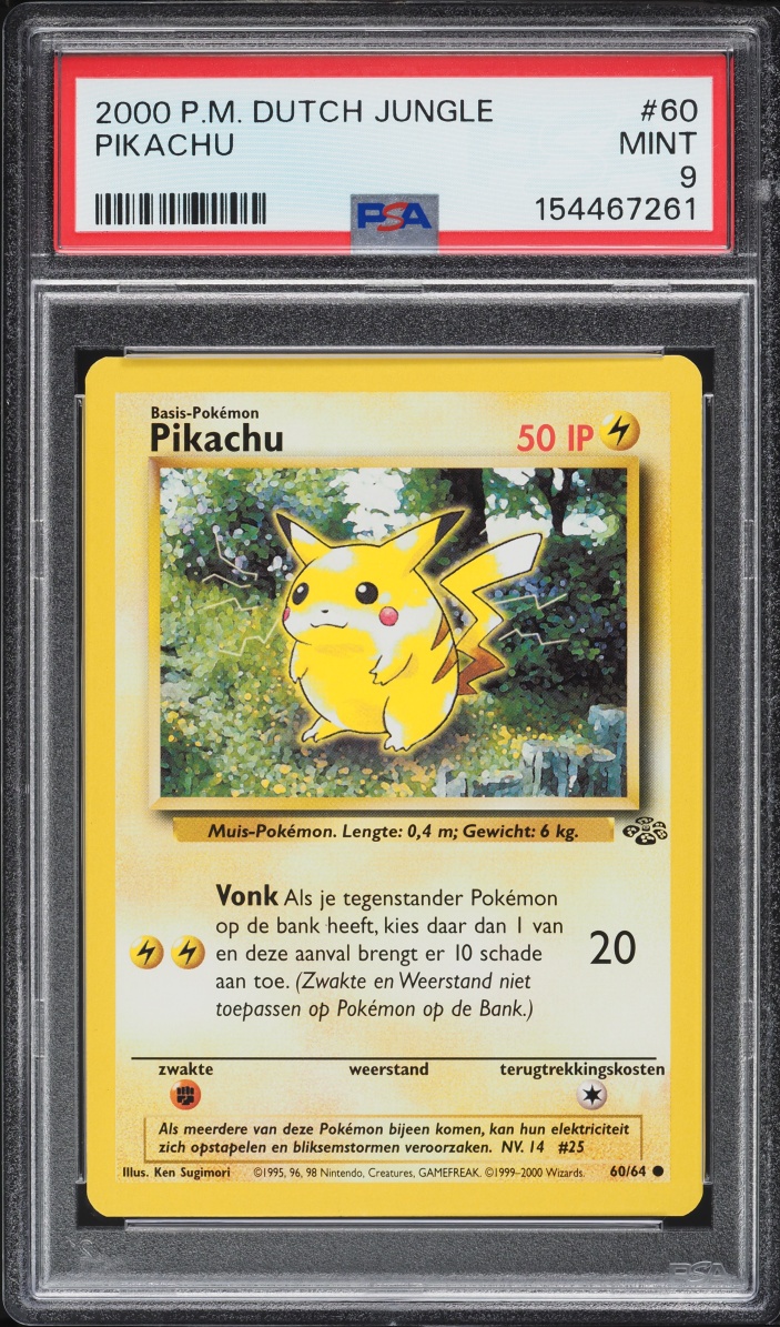 2000 Pokemon Dutch Jungle Pikachu #60 PSA 9 MINT