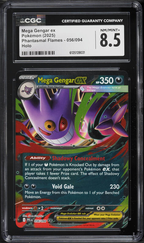 2025 Pokemon Mega Phantasmal Flames Holo Mega Gengar ex #56 CGC 10