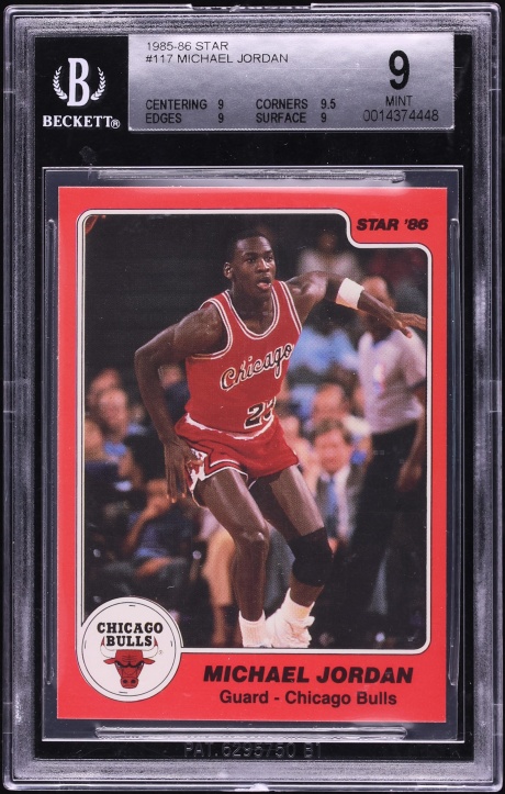 1985 Star Basketball Michael Jordan ROOKIE #117 BGS 9 MINT