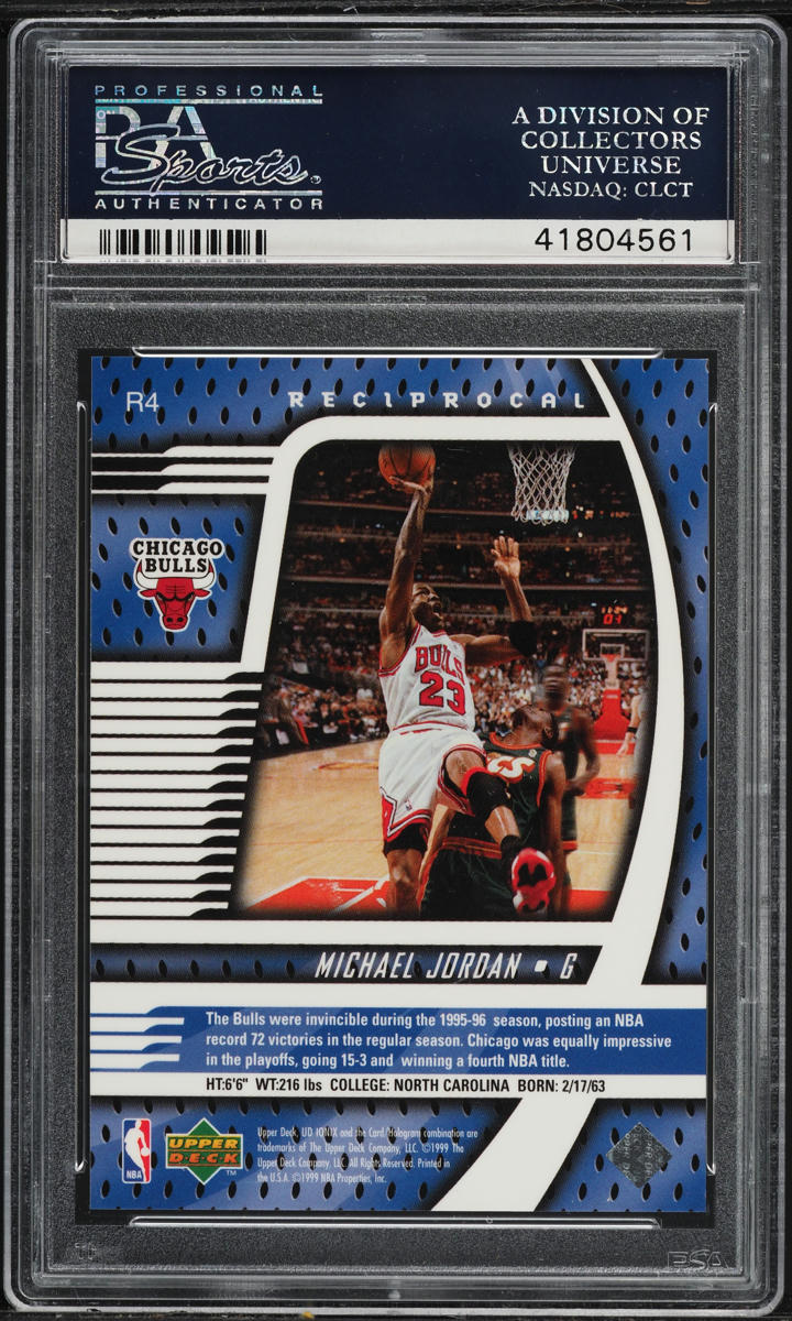 1998 Upper Deck Ionix Reciprocal Michael Jordan /750 #R4 PSA 10 GEM MINT