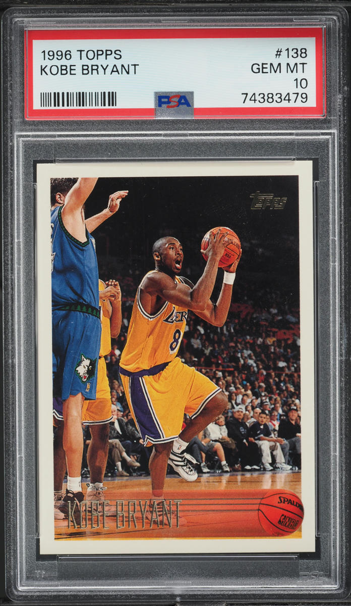 1996 Topps Basketball Kobe Bryant ROOKIE #138 PSA 10 GEM MINT - Main Image