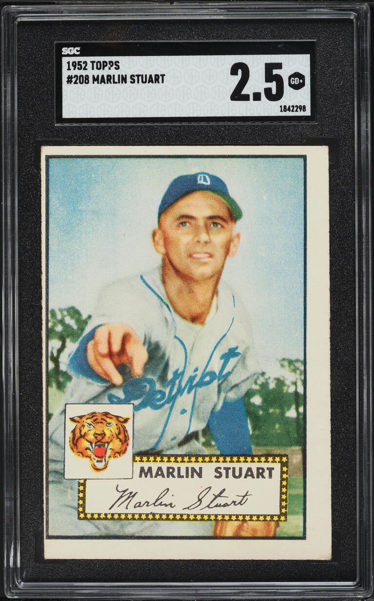 1952 Topps Marlin Stuart #208 SGC 2.5 GD+