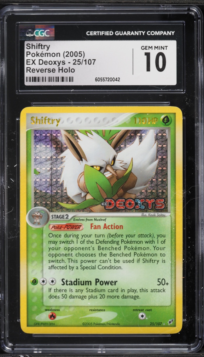 2005 Pokemon EX Deoxys Reverse Holo Shiftry #25 CGC 10 GEM MINT