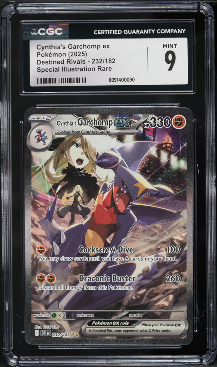 2025 Pokemon Scarlet & Violet Destined Rivals SIR Cynthia's Garchomp ex #232 CGC 9 MINT