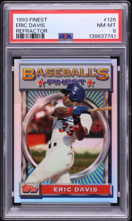 1993 Finest Refractor Eric Davis #126 PSA 8 NM-MT - Photo 1