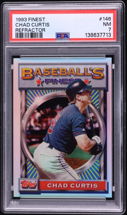 1993 Finest Refractor Chad Curtis #146 PSA 7 NRMT - Photo 1