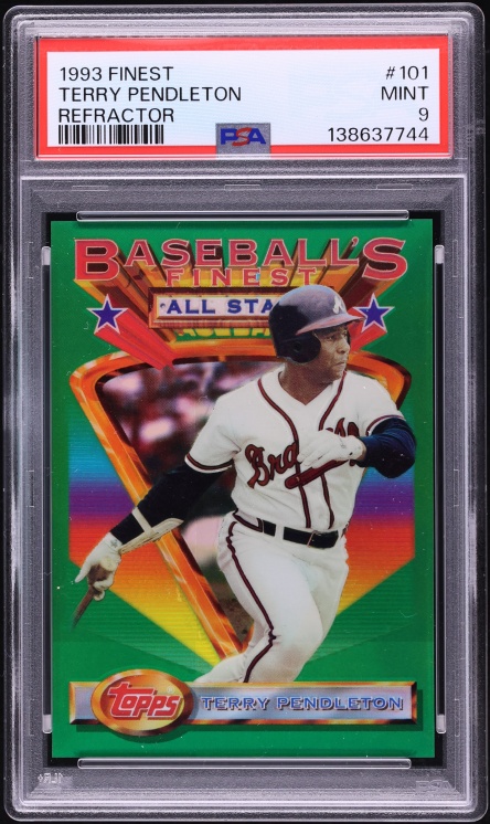 1993 Finest Refractor Terry Pendleton ALL-STAR #101 PSA 9 MINT - Photo 1