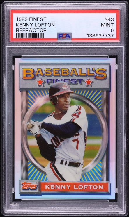 1993 Finest Refractor Kenny Lofton #43 PSA 9 MINT - Photo 1