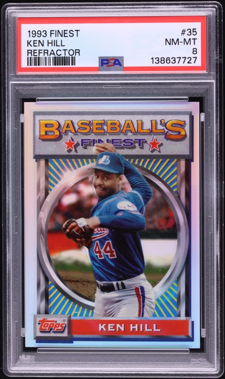 1993 Finest Refractor Ken Hill #35 PSA 8 NM-MT - Photo 1