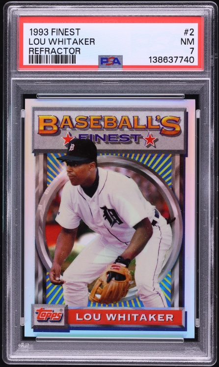 1993 Finest Refractor Lou Whitaker #2 PSA 7 NRMT - Photo 1