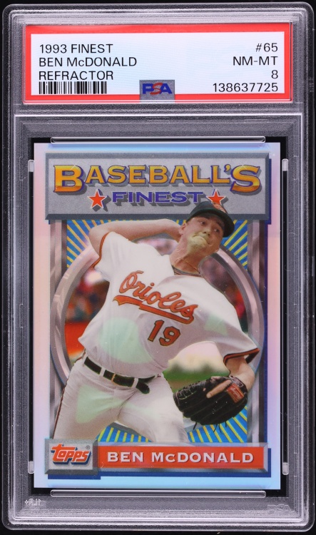 1993 Finest Refractor Ben McDonald #65 PSA 8 NM-MT - Photo 1