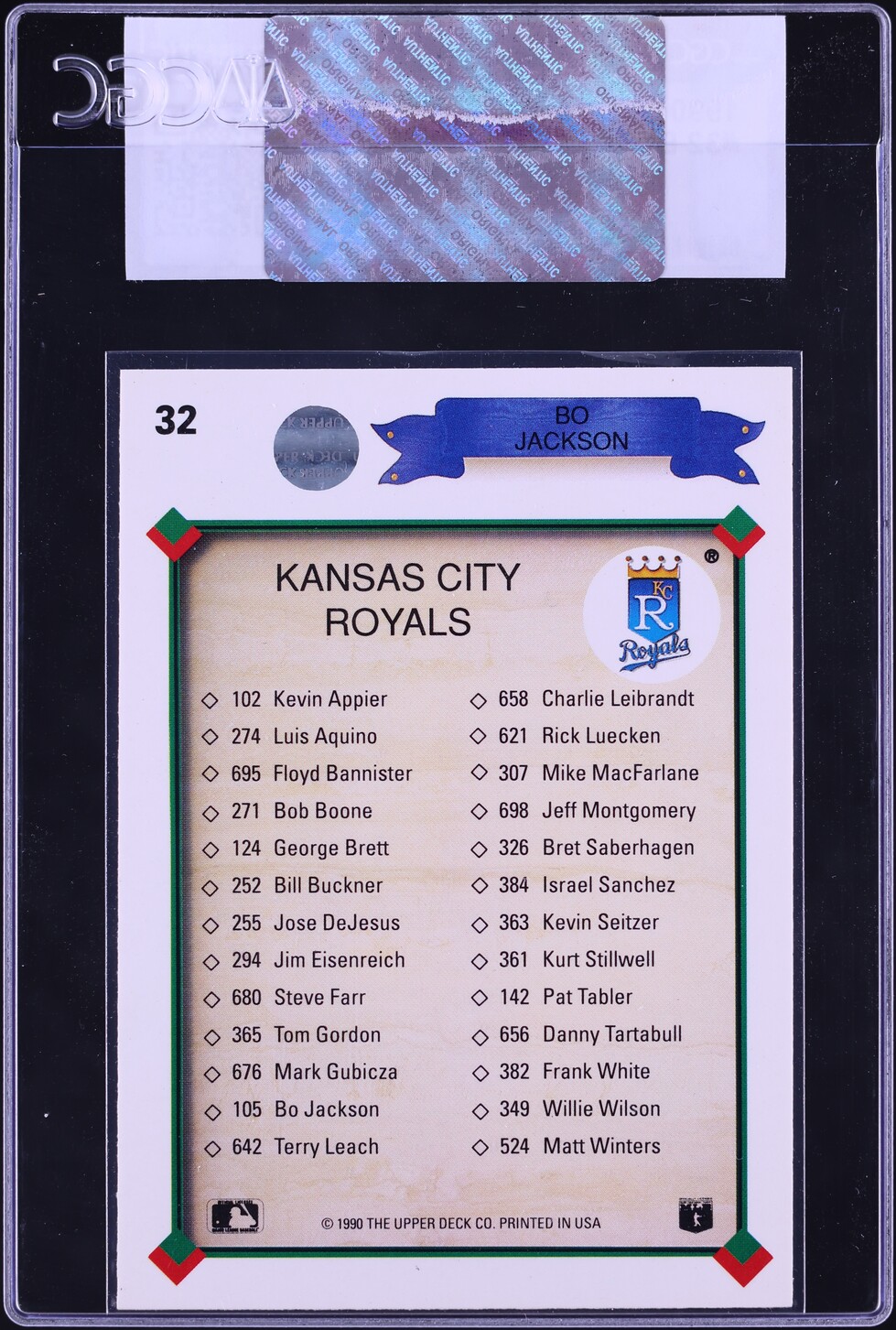 1990 Upper Deck Bo Jackson #32 CGC AUTH