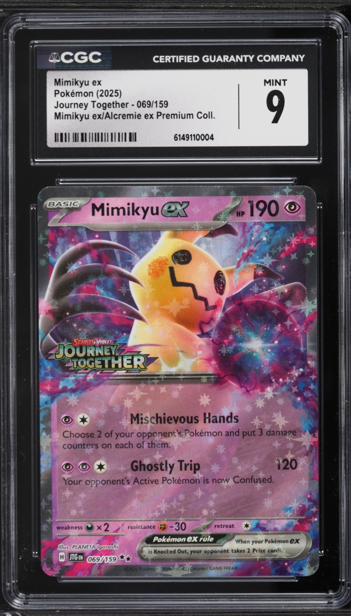 2025 Pokemon Scarlet & Violet Journey Together Premium Collection Holo Mimikyu Ex #69 CGC 9