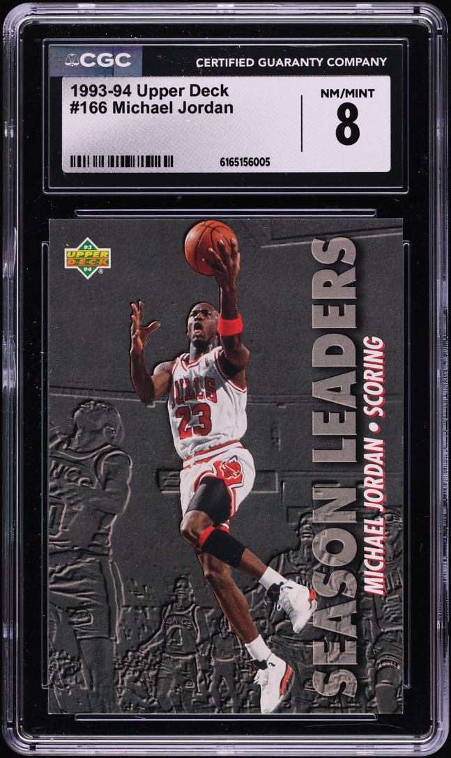 1993 Upper Deck Basketball Michael Jordan #166 CGC 8 NM-MT