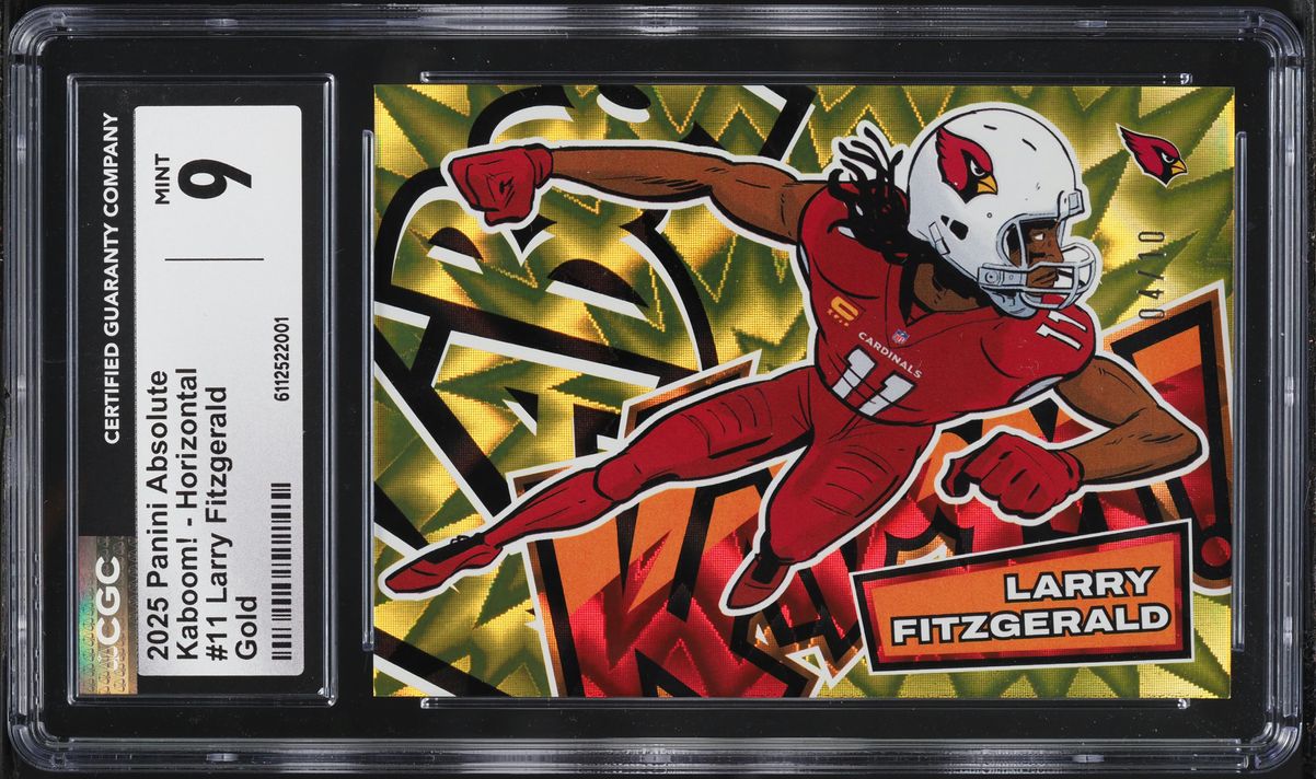2025 Absolute Kaboom! Horizontal Gold Larry Fitzgerald /10 #11 CGC 9 MINT