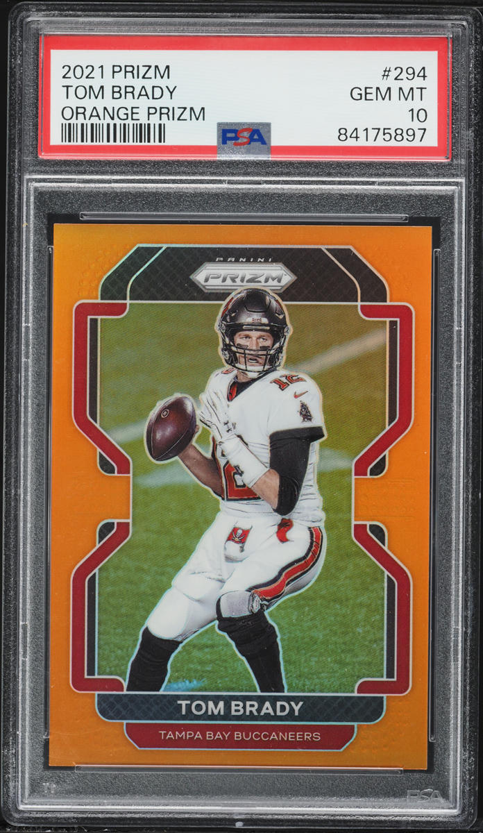 2021 Panini Prizm Orange Tom Brady /249 #294 PSA 10 GEM MINT