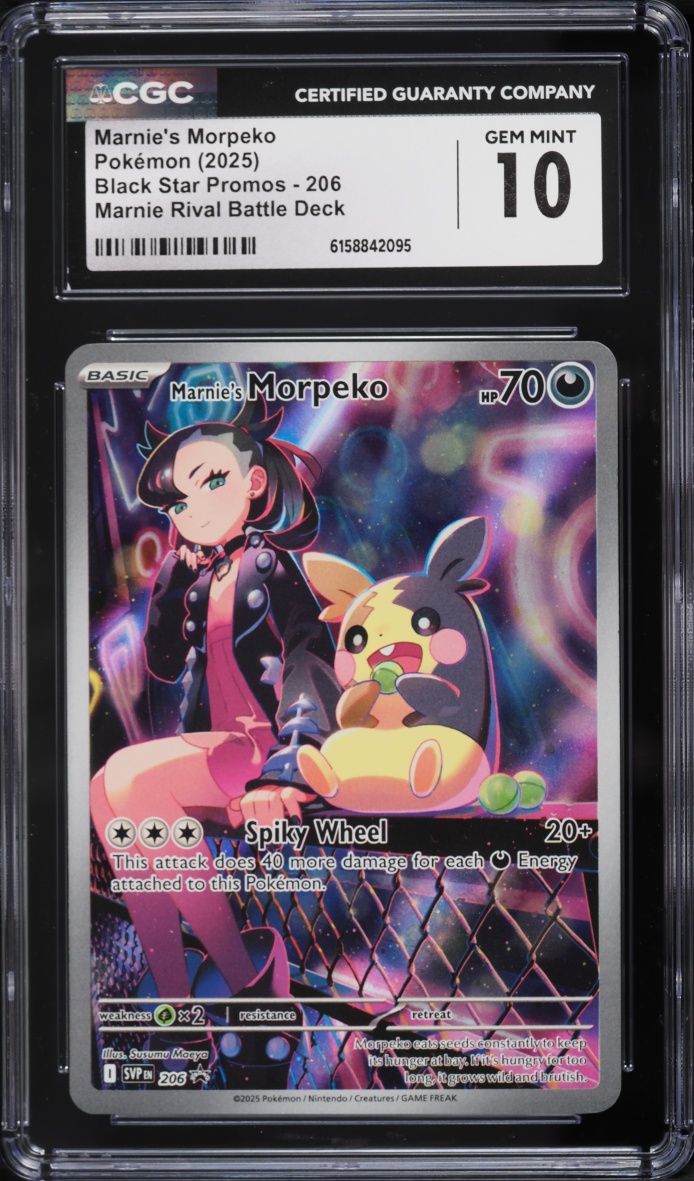 2025 Pokemon Scarlet & Violet Promo Rival Battle Deck Marnie's Morpeko #206 CGC 10 GEM MINT