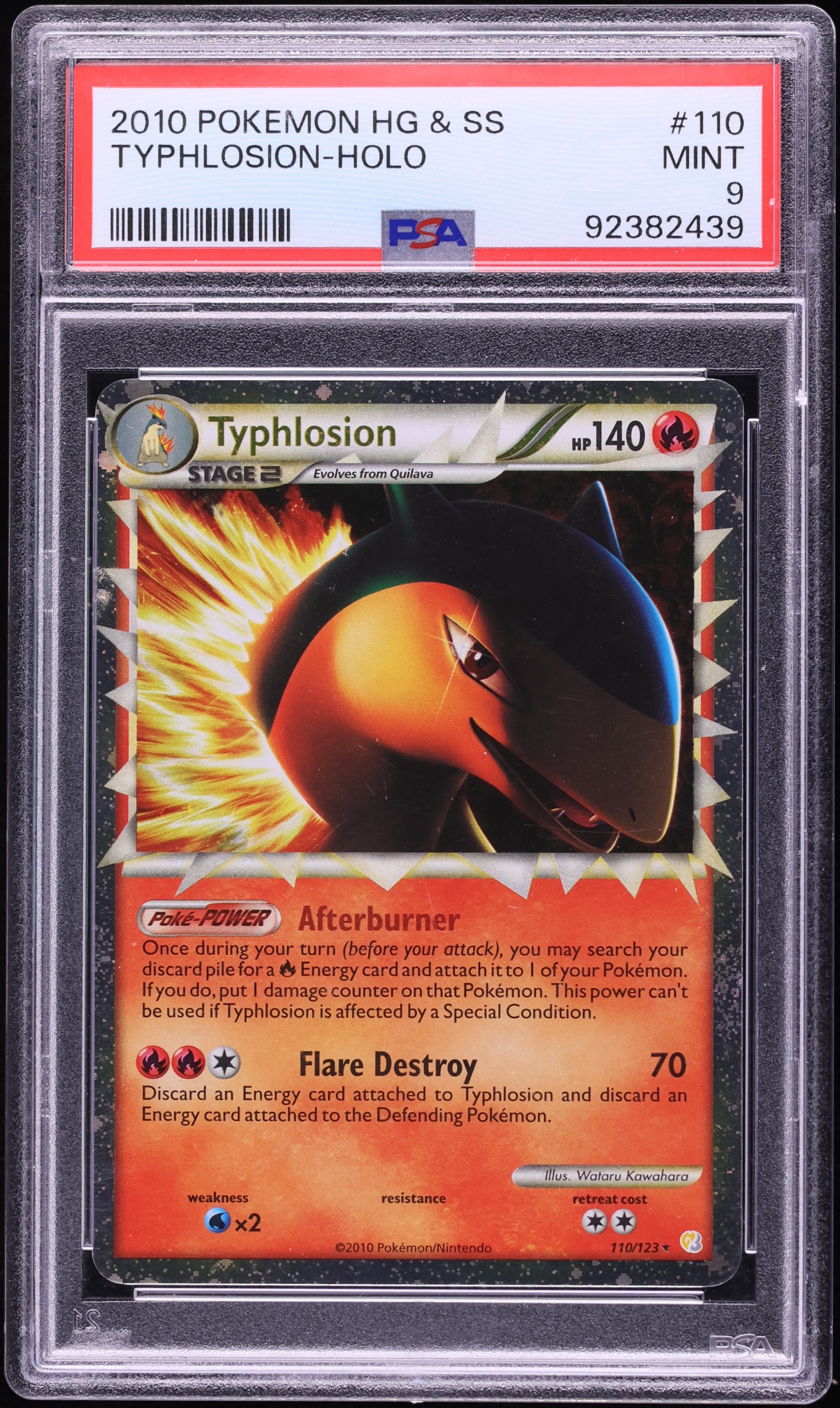 2010 Pokemon HeartGold & SoulSilver Holo Typhlosion #110 PSA 9 MINT