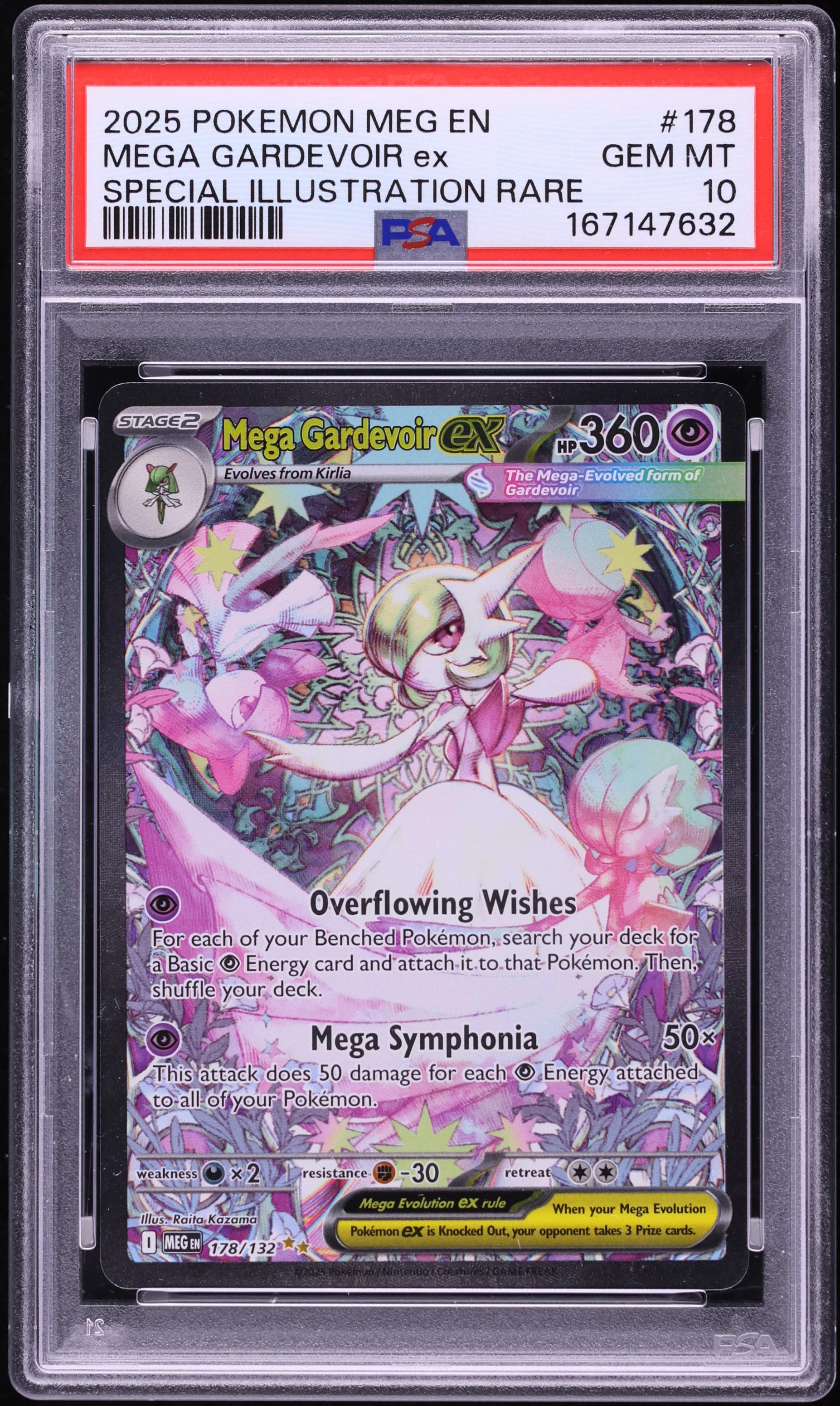 2025 Pokemon Mega Evolution SIR Mega Gardevoir Ex #178 PSA 10 GEM MINT