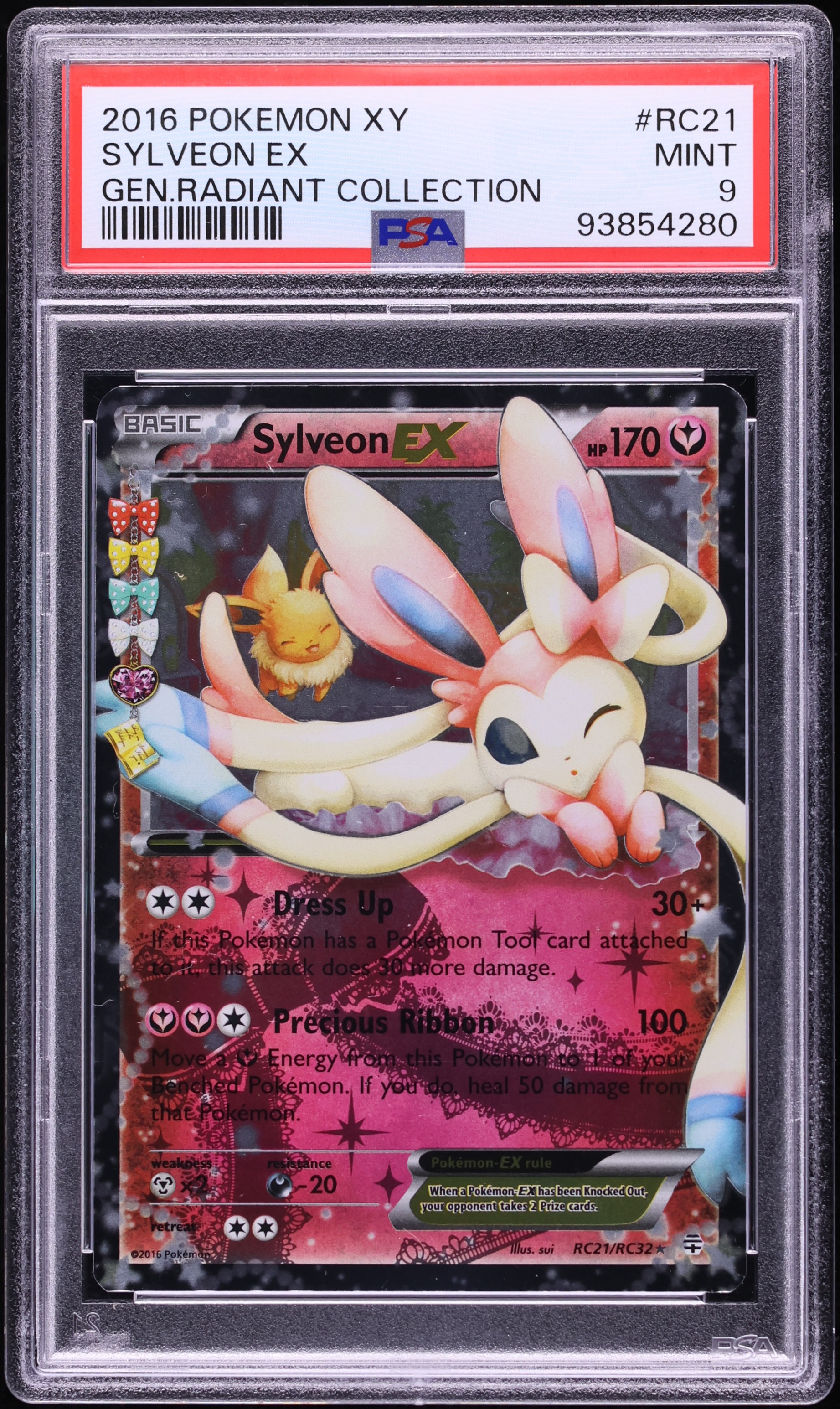 2016 Pokemon XY Generations Radiant Collection Holo Sylveon EX #RC21 PSA 9 MINT