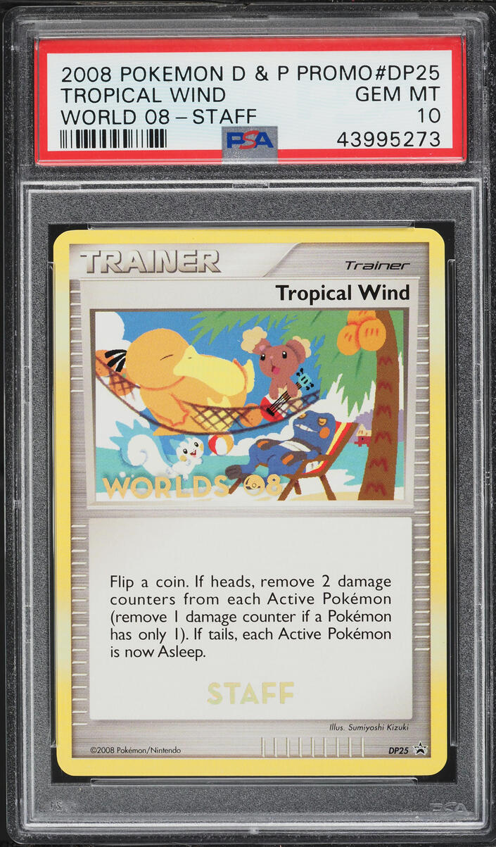 2008 Pokemon DP Promo World Championships Staff Tropical Wind #DP25 PSA 10 GEM MINT