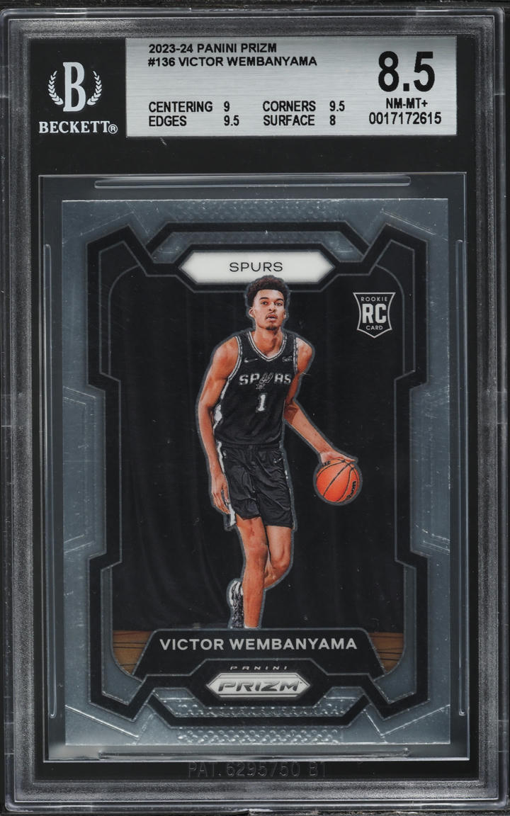 2023 Panini Prizm Silver Victor Wembanyama ROOKIE #136 BGS 8.5 NM-MT+