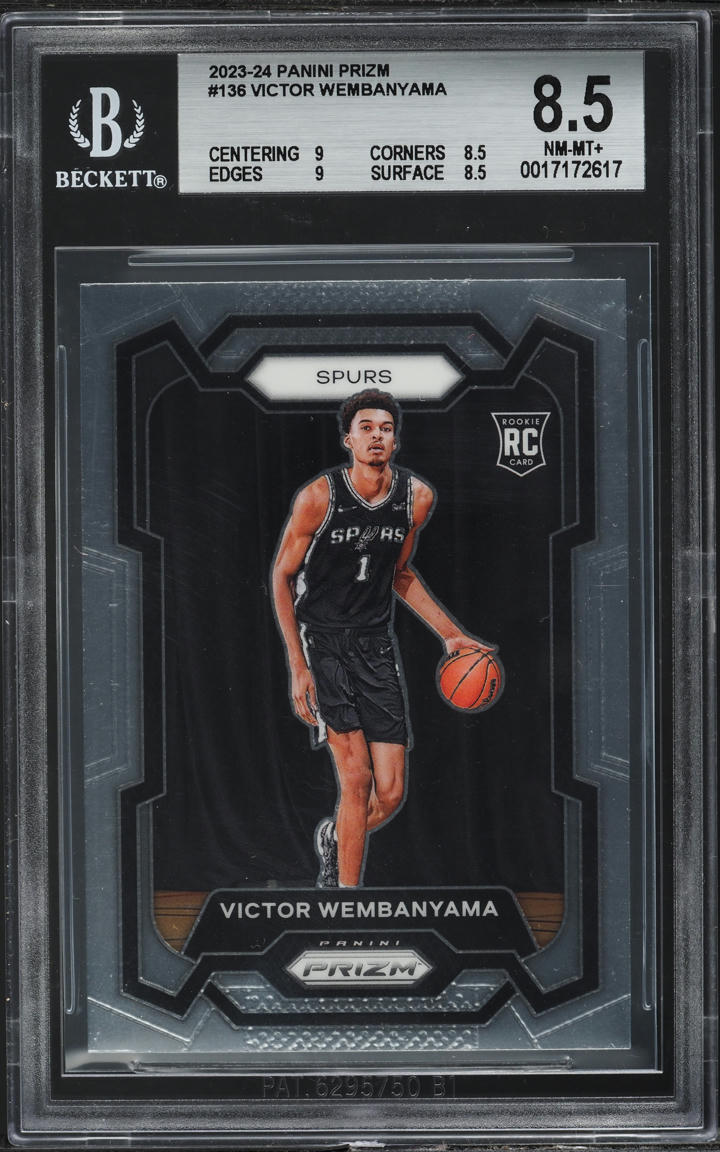 2023 Panini Prizm Silver Victor Wembanyama ROOKIE #136 BGS 8.5 NM-MT+