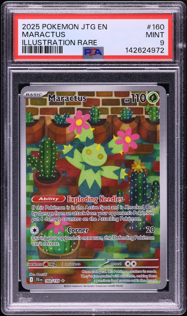 2025 Pokemon Scarlet & Violet Journey Together IR Maractus #160 PSA 9 MINT