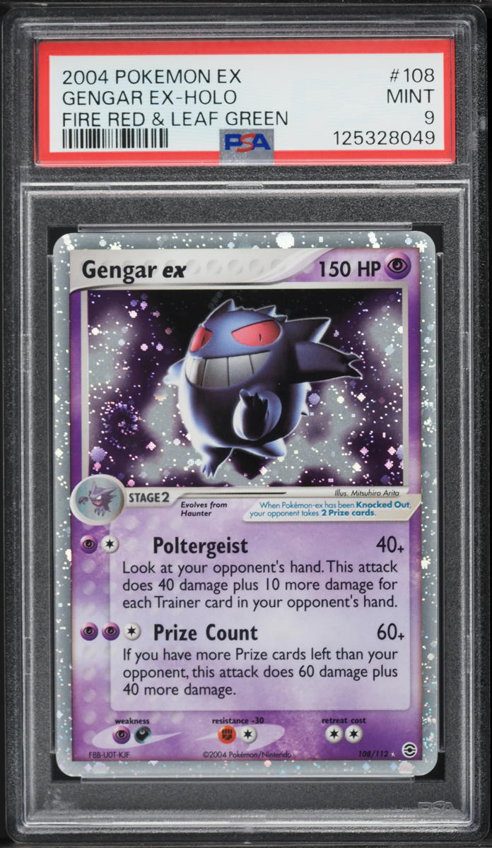 2004 Pokemon EX Fire Red & Leaf Green Holo Gengar ex #108 PSA 9 MINT
