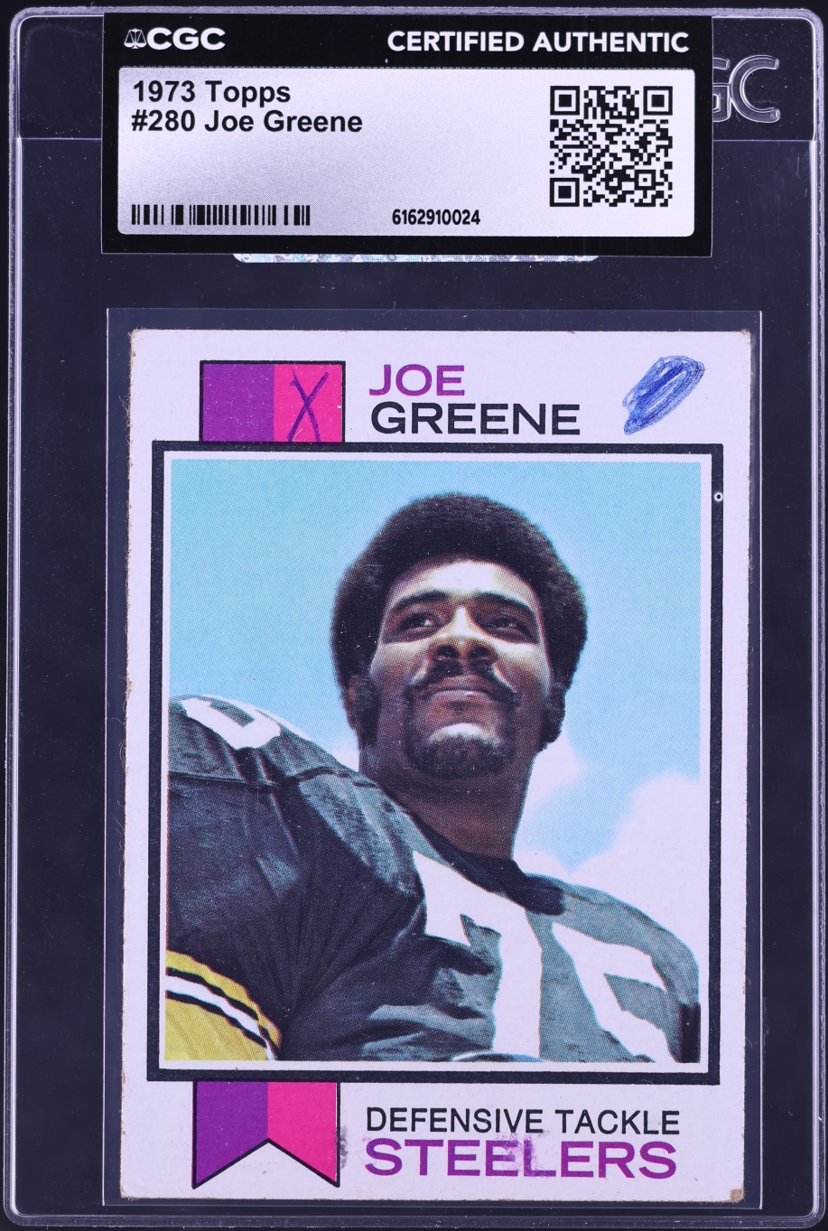 1973 Topps Football Joe Greene #280 CGC AUTH