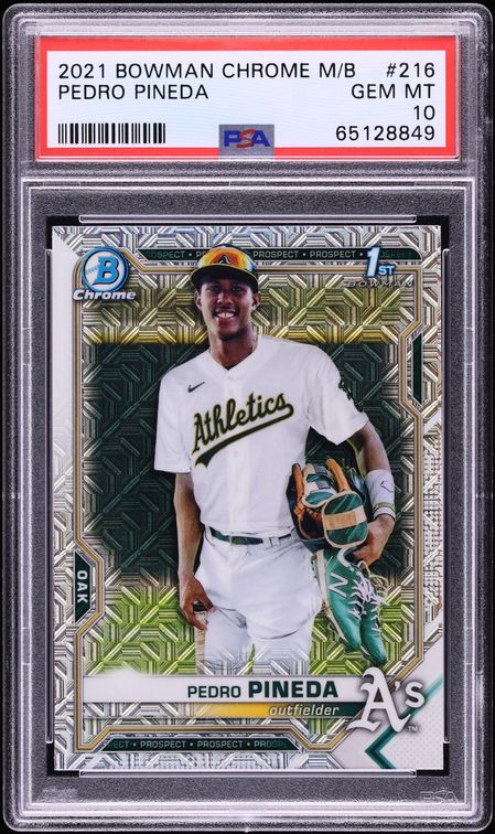 2021 Bowman Chrome Mega Box Pedro Pineda PROSPECT #BCP-216 PSA 10 GEM MINT