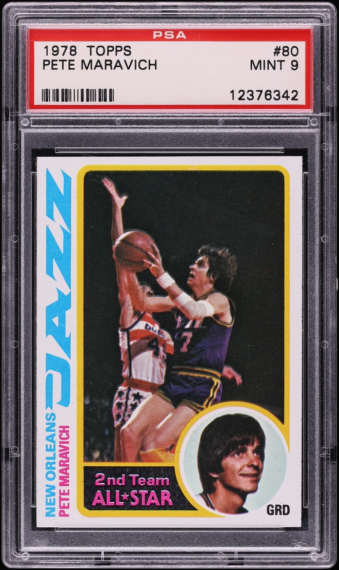 1978 Topps Basketball Pete Maravich #80 PSA 9 MINT