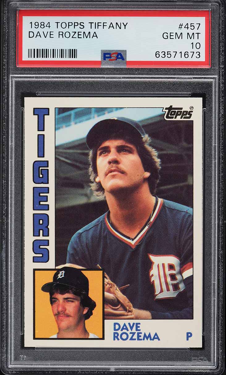 1984 Topps Tiffany Dave Rozema #457 PSA 10 GEM MINT