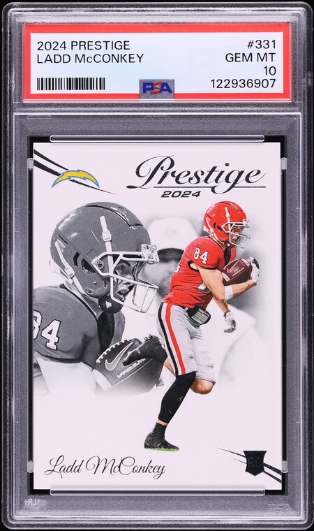 2024 Panini Prestige Ladd McConkey ROOKIE #331 PSA 10 GEM MINT