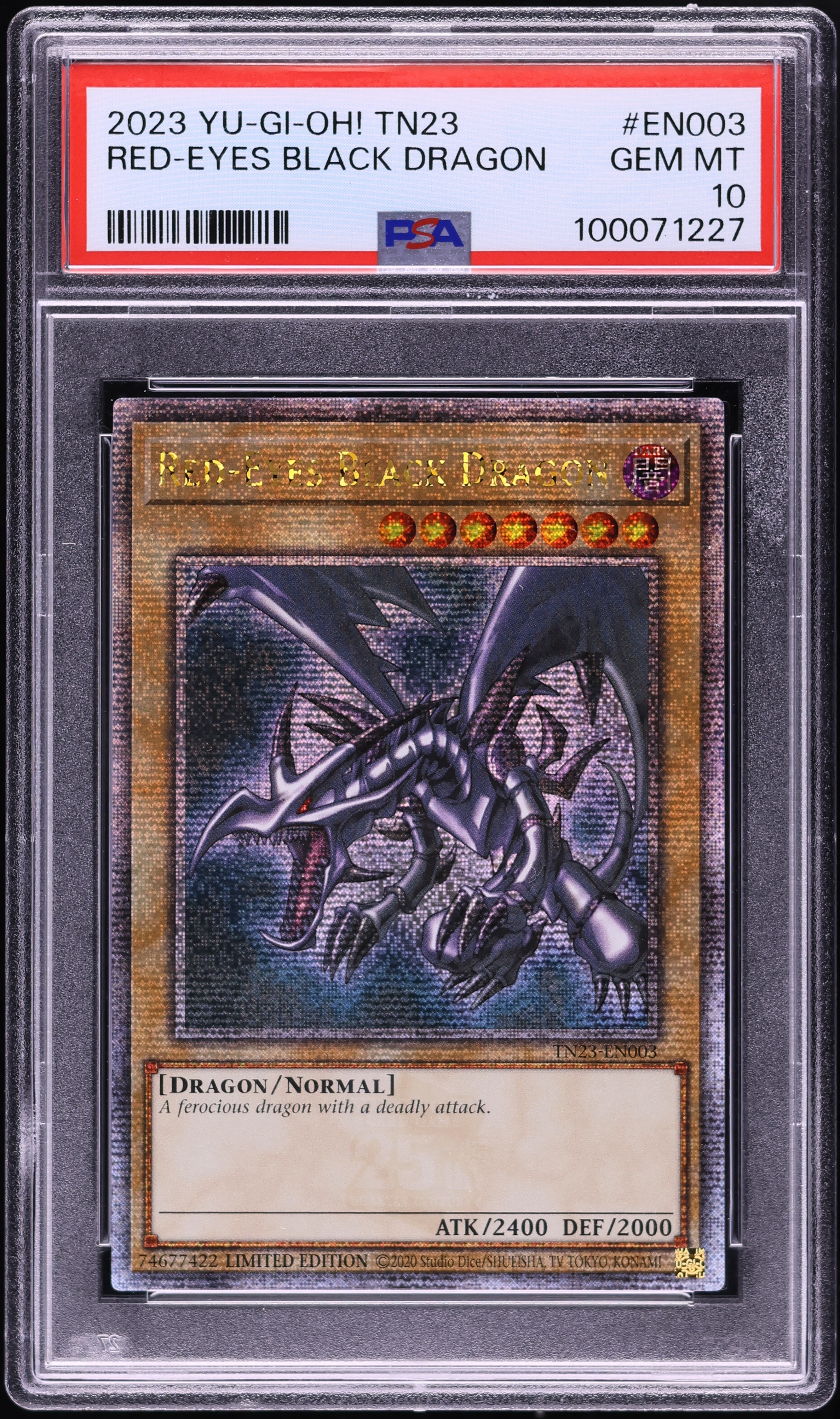 2023 Yu-Gi-Oh! 25th Anniversary Red Eyes Black Dragon #TN23
