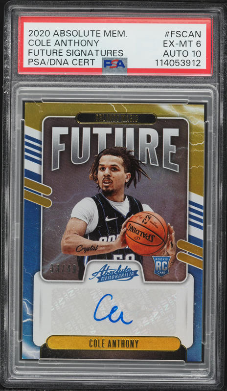 2020 Immaculate Collection Cole Anthony ROOKIE PATCH AUTO DNA 10