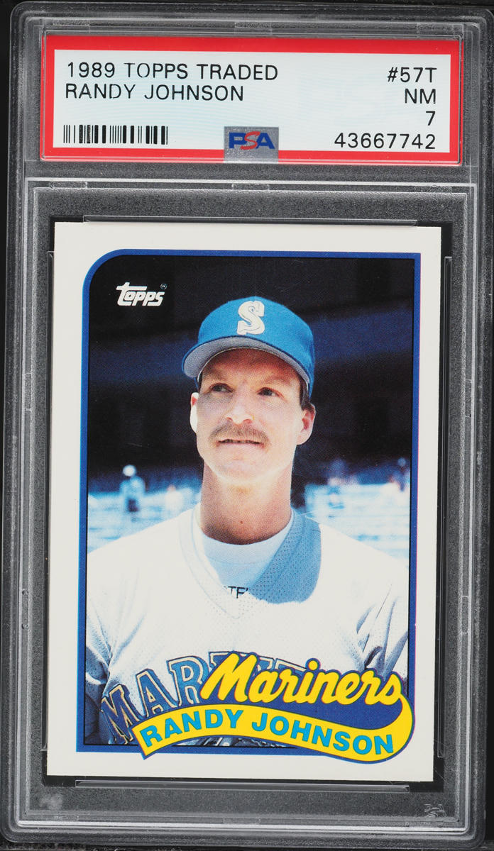 1989 Topps Traded Randy Johnson ROOKIE #57T PSA 7 NRMT