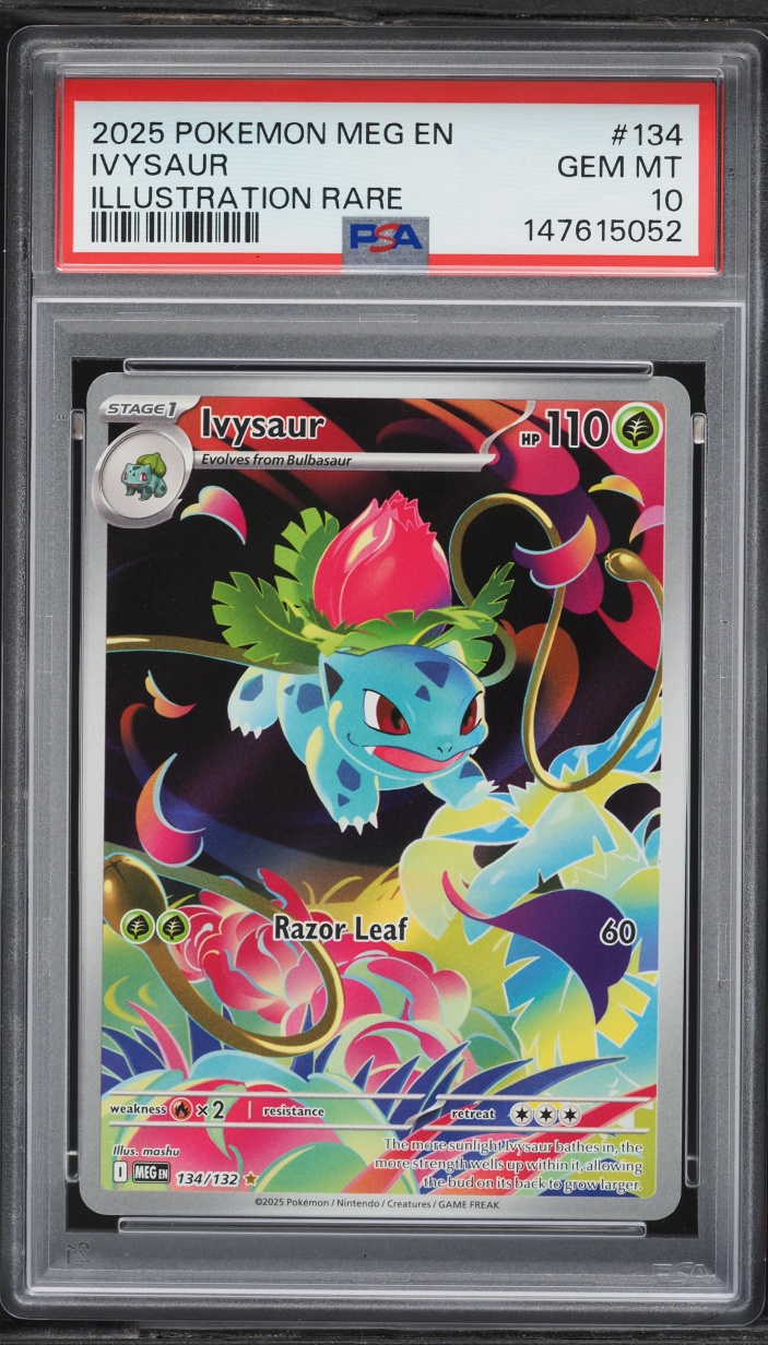 2025 Pokemon Mega Evolution IR Ivysaur #134 PSA 10 GEM MINT