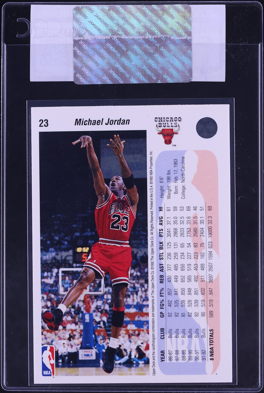 1992 Upper Deck Basketball Michael Jordan #23 CGC AUTH