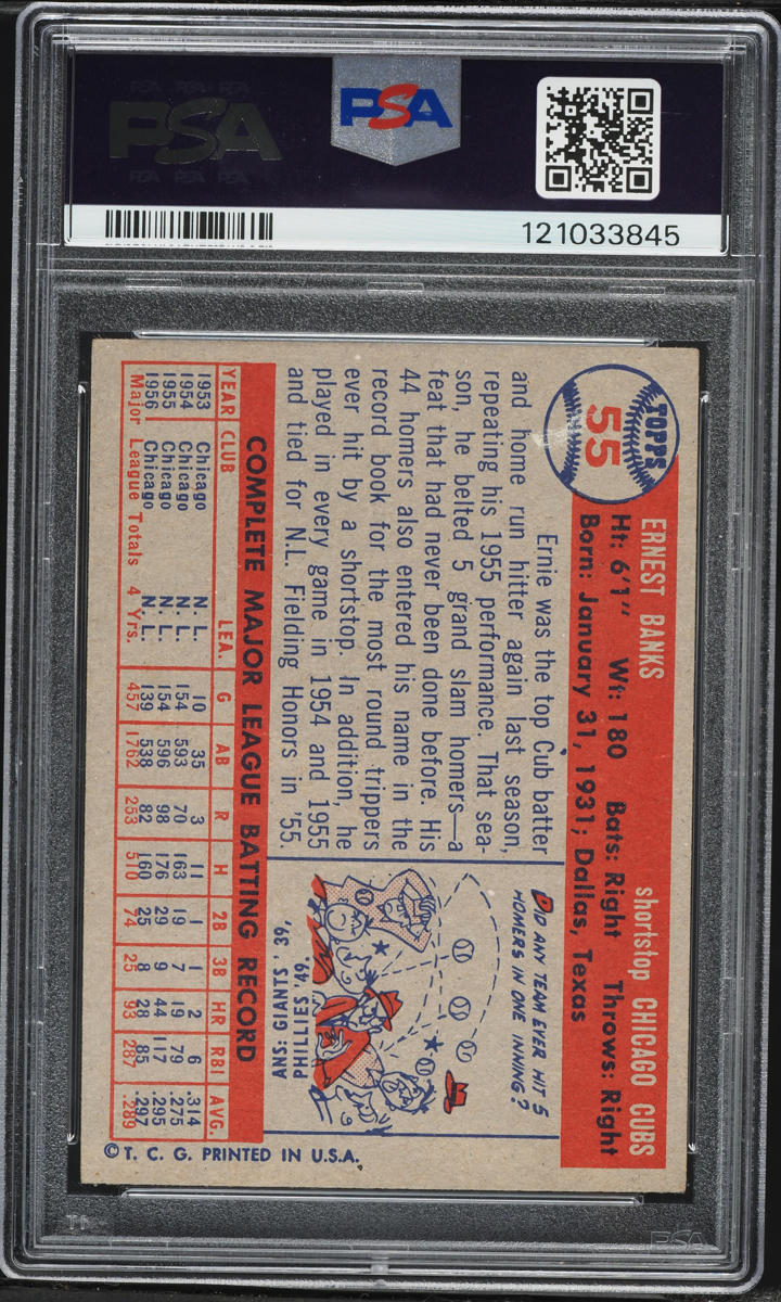 1957 Topps Ernie Banks #55 PSA 4.5 VGEX+