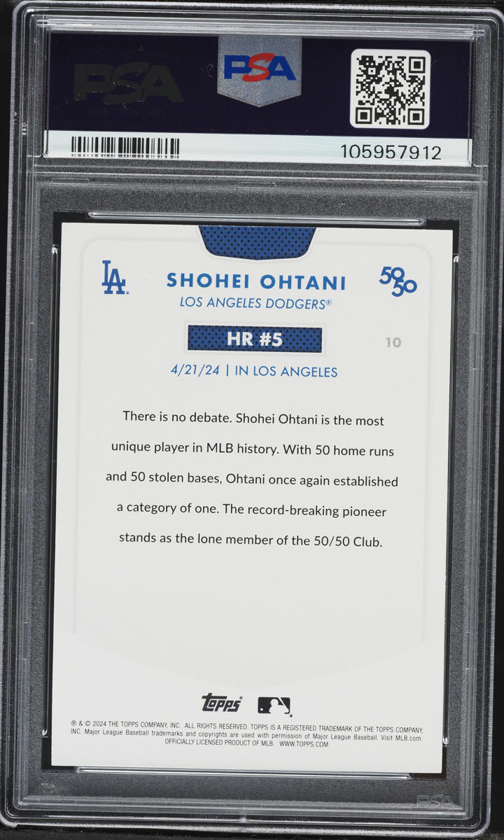2024 Topps 50/50 Shohei Ohtani #10 PSA 10 GEM MINT