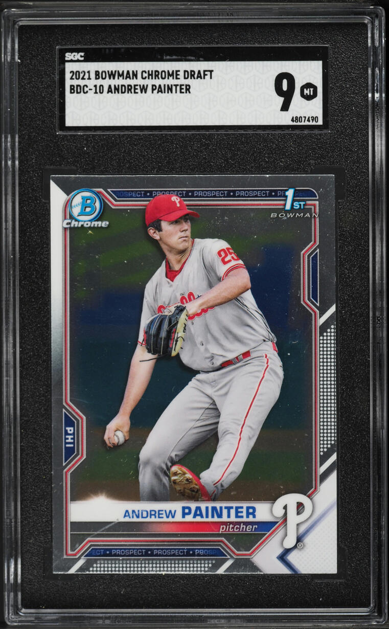 2021 Bowman Chrome Draft Andrew Painter PROSPECT #BDC-10 SGC 9 MINT